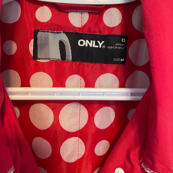 ONLY Brand Stylish Red Trench Coat - Picture 7 of 15